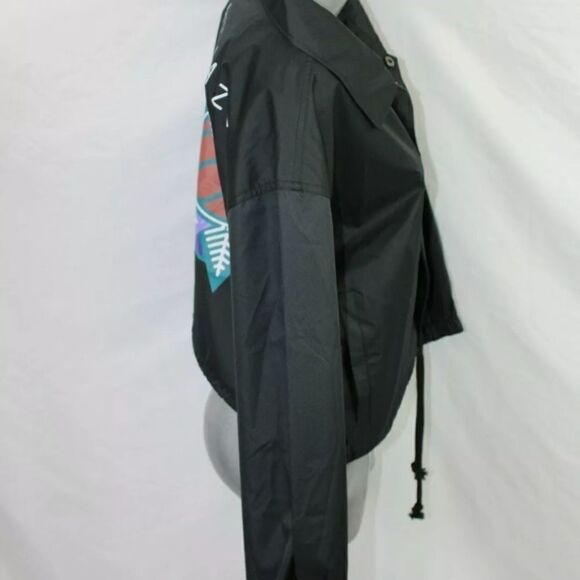 NEW MITCHELL AND NESS UTAH JAZZ JACKET HWC WOMENS MEDIUM $100 MSRP CROPPED BLACK - Picture 6 of 10